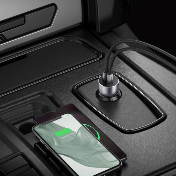 Ładowarka Ugreen CD213 1x USB-A 1x USB-C 3 A  (UGR691GRY) 8244793 6957303869800