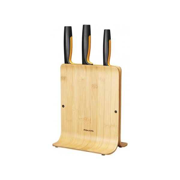 Fiskars Zestaw 3 noży w bloku bambusowym 1057553 8250065 6424002012986