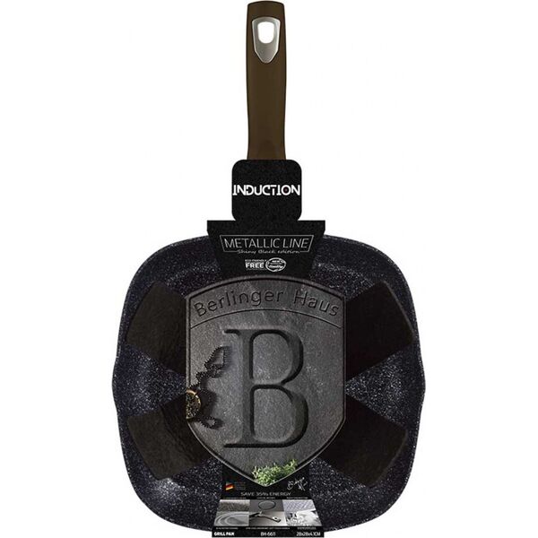 Patelnia Berlinger Haus grillowa Shiny Black 28cm 8251315 5999108415210