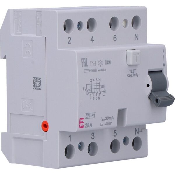 Eti-Polam Wyłącznik różnicowoprądowy 4P 25A 0,03A EFI-P4 AC 25/0.03 002061611 8254236 3838895865018