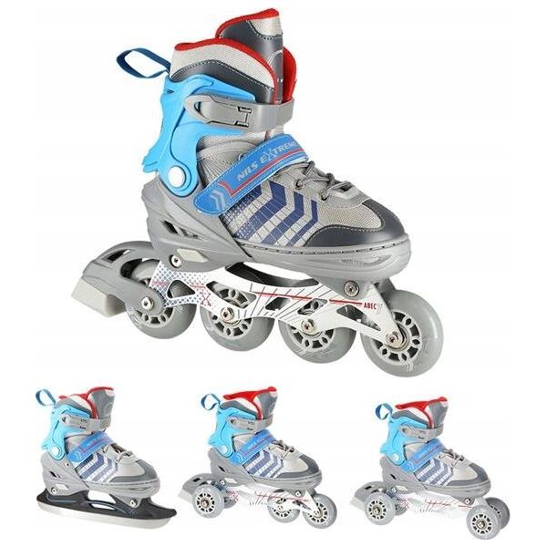 Rolki Nils Extreme NH18192 z wymienną płozą regulowane szare r. 34-38 8263116 5907695591835