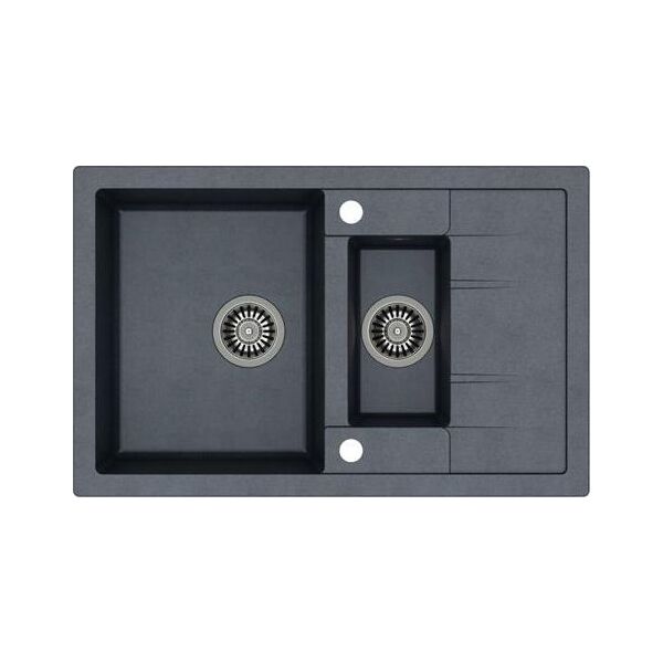 Zlewozmywak Quadron MORGAN 156 GraniteQ stalowy / czarny metalik 8267477 5903242531934