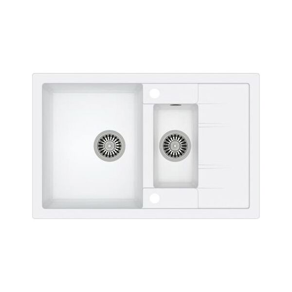 Zlewozmywak Quadron MORGAN 156 GraniteQ stalowy / biały metalik 8267493 5903242531965