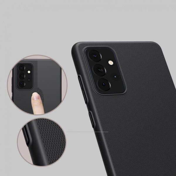 Nillkin Etui Nillkin Frosted do Samsung Galaxy A72 5G / 4G (Czarne) uniwersalny 8303353 6902048214750