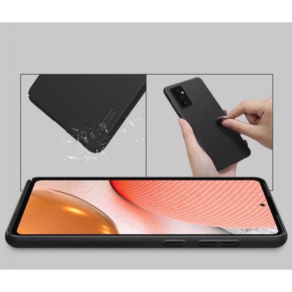 Nillkin Etui Nillkin Frosted do Samsung Galaxy A72 5G / 4G (Czarne) uniwersalny 8303353 6902048214750