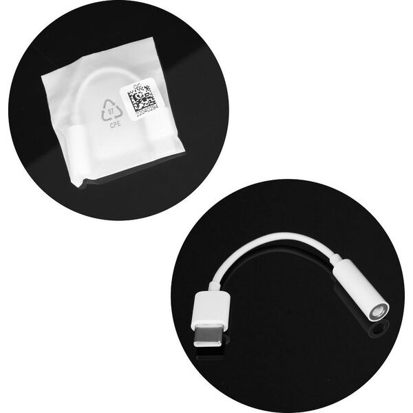 Adapter USB Huawei CM20 USB-C - Jack 3.5mm Biały  (5901737936837) 8318446 5901737936837