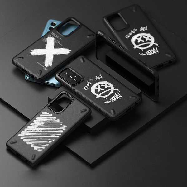 Ringke Ringke Onyx Design wytrzymałe etui pokrowiec Samsung Galaxy A72 4G czarny (Paint) (OXSG0047) 8327458 8809785455188