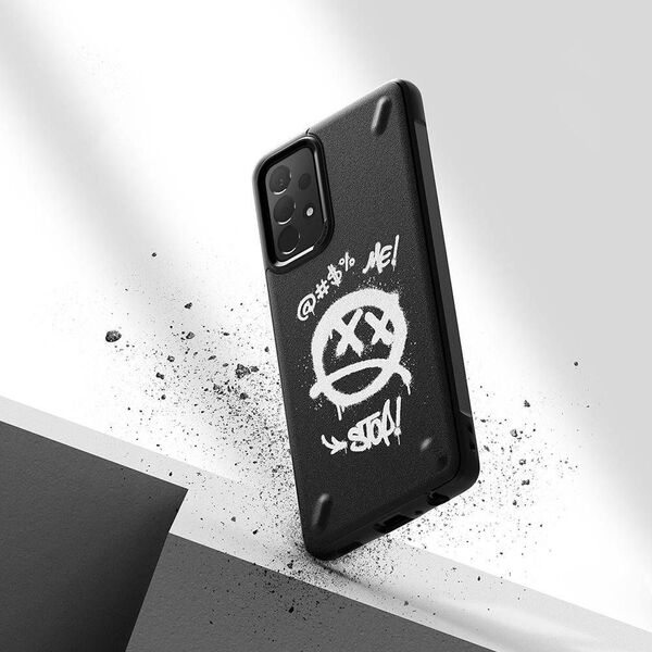 Ringke Ringke Onyx Design wytrzymałe etui pokrowiec Samsung Galaxy A72 4G czarny (Paint) (OXSG0047) 8327458 8809785455188