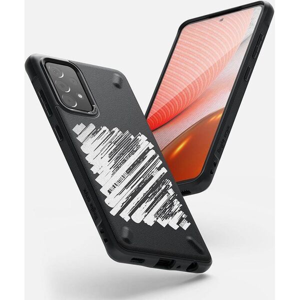 Ringke Ringke Onyx Design wytrzymałe etui pokrowiec Samsung Galaxy A72 4G czarny (Paint) (OXSG0047) 8327458 8809785455188