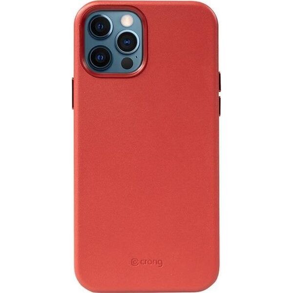 Crong Crong Essential Cover - Etui ze skóry ekologicznej iPhone 12 Pro Max (czerwony) 8397107 5907731987752