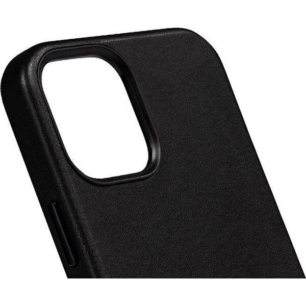 Crong Crong Essential Cover - Etui ze skóry ekologicznej iPhone 12 Pro Max (czarny) 8397109 5907731987745