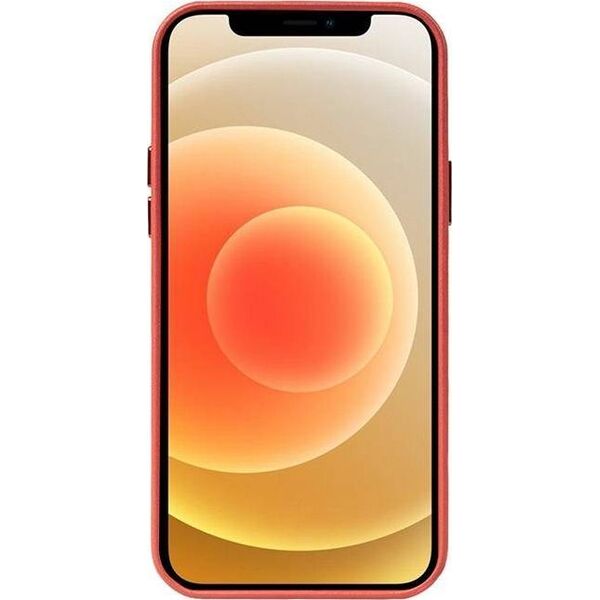 Crong Crong Essential Cover - Etui ze skóry ekologicznej iPhone 12 / iPhone 12 Pro (czerwony) 8397112 5907731987714