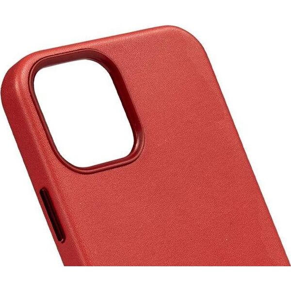 Crong Crong Essential Cover - Etui ze skóry ekologicznej iPhone 12 / iPhone 12 Pro (czerwony) 8397112 5907731987714
