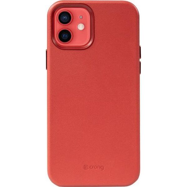 Crong Crong Essential Cover - Etui ze skóry ekologicznej iPhone 12 / iPhone 12 Pro (czerwony) 8397112 5907731987714