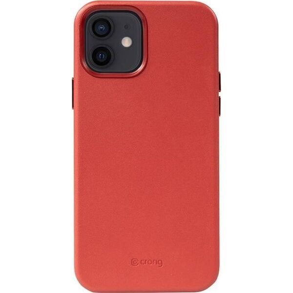 Crong Crong Essential Cover - Etui ze skóry ekologicznej iPhone 12 / iPhone 12 Pro (czerwony) 8397112 5907731987714