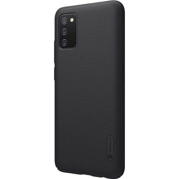 Nillkin Super Frosted Shield wzmocnione etui pokrowiec + podstawka Samsung Galaxy A02s EU czarny 8400847 6902048211872