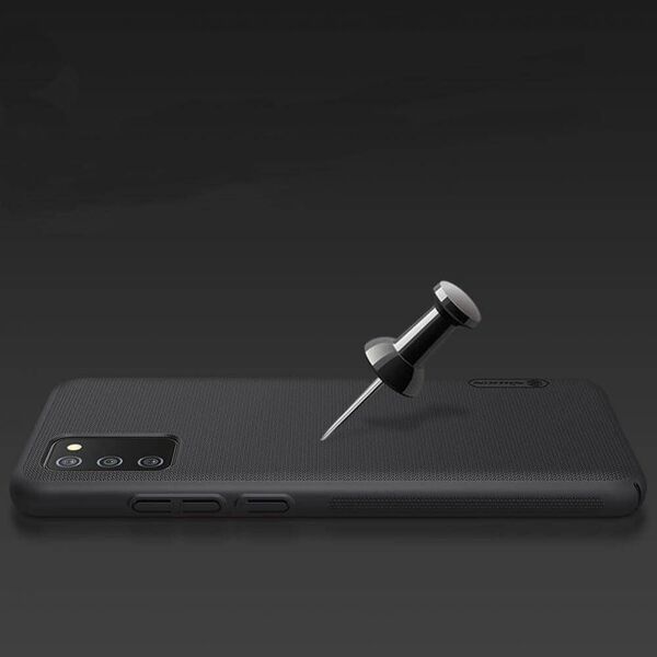 Nillkin Super Frosted Shield wzmocnione etui pokrowiec + podstawka Samsung Galaxy A02s EU czarny 8400847 6902048211872