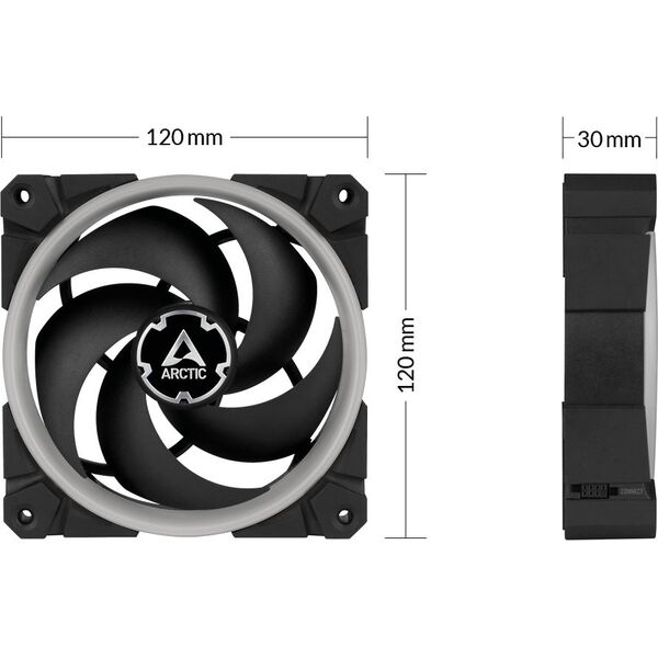 Wentylator Arctic BioniX P120 A-RGB 3-pack + Hub + Pilot (ACFAN00156A) 8408046 4895213702508