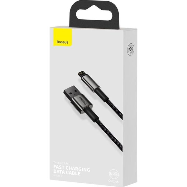 Kabel USB Baseus USB-A - Lightning 2 m Czarny (CALWJ-A01) 8434320 6953156204966
