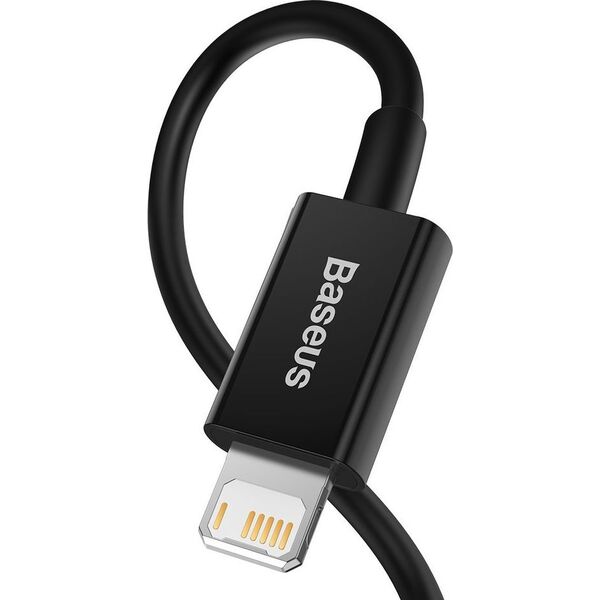 Kabel USB Baseus USB-A - Lightning 1 m Czarny (BSU2660BLK) 8434540 6953156205406
