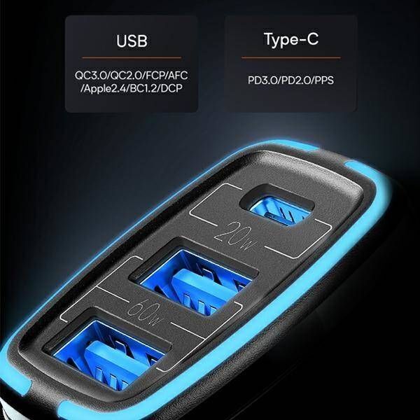 Ładowarka Usams C24 2x USB-A 1x USB-C 4.5 A  (CC126TC01) 8439296 6958444928203