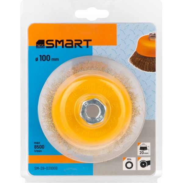 Smart szczotka druciana garnkowa 100mm, mosiądzowana smart 8456890 5901769685765
