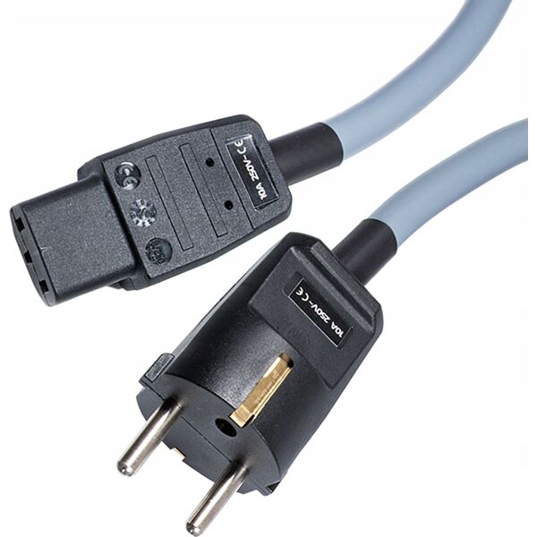 Kabel zasilający Melodika Melodika MDP40G Przewód zasilający z uziemieniem (sieciowy) 3x2,5mm2 (Schuko-IEC C13) Gunmetal - 4m 8464577 5907609007094