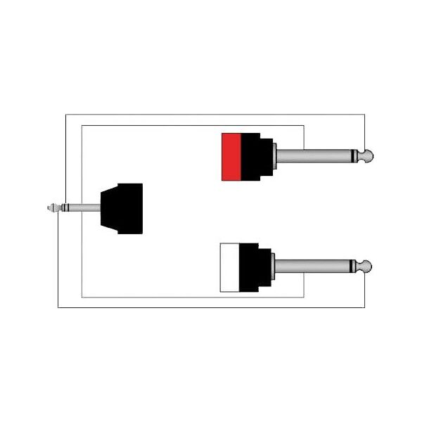 Kabel Procab Jack 3.5mm - Jack 6.3mm x2 1.5m czarny (CLA713/1.5) 8500897 5414795018501