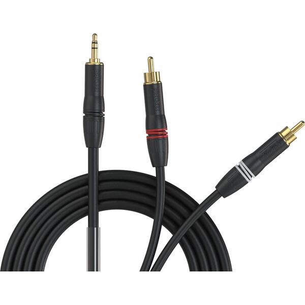 Kabel Procab Jack 3.5mm - RCA (Cinch) x2 1.5m czarny (PRA711/1.5) 8500958 5414795042919