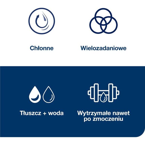 Tork Tork - Czyściwo papierowe w roli do trudnych zabrudzeń, 2-warstwowe, W1, premium, szerokie - Białe 8503891 7322540183597