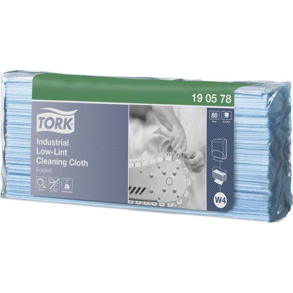 Tork Tork - Czyściwo włókninowe o niskim stopniu pylenia, 1-warstwowe, premium - Niebieskie 8503910 7322540741735