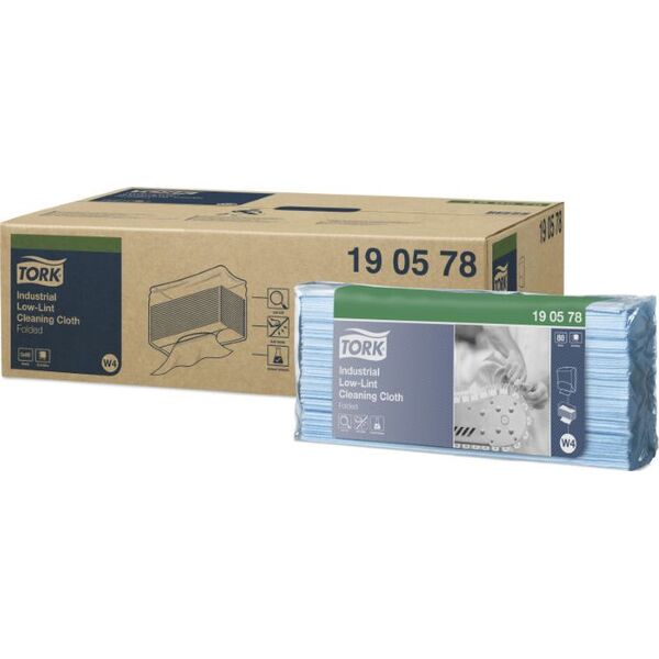 Tork Tork - Czyściwo włókninowe o niskim stopniu pylenia, 1-warstwowe, premium - Niebieskie 8503910 7322540741735