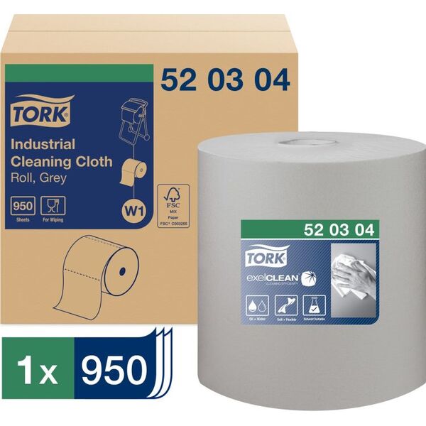 Tork Tork - Czyściwo włókninowe w dużej roli do zabrudzeń przemysłowych, szare - 361 m 8503914 7322540057478