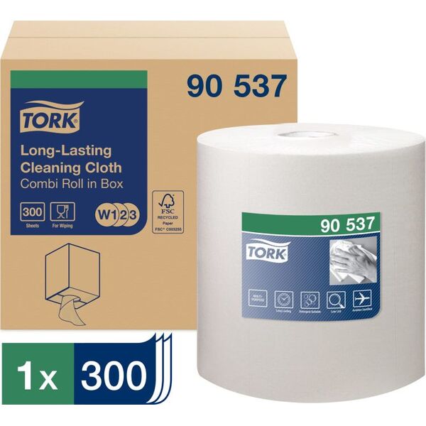 Tork Tork - Wielorazowe czyściwo włókninowe, ekstra chłonne, premium - białe 8503916 7322540064827