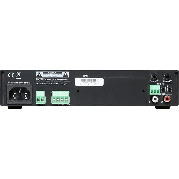 Audac AUDAC COM108 Public Address Amplifier 80W 100V 8541953 5414795041325