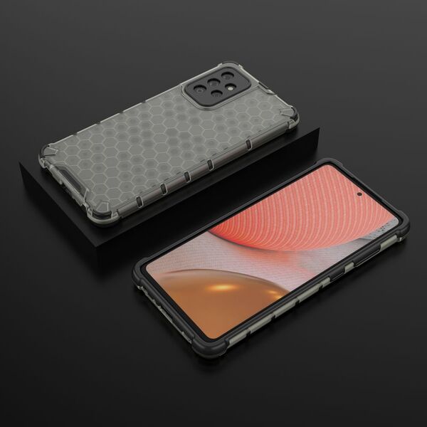 Hurtel Honeycomb etui pancerny pokrowiec z żelową ramką Samsung Galaxy A72 4G czarny 8588916 9111201925496