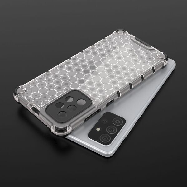 Hurtel Honeycomb etui pancerny pokrowiec z żelową ramką Samsung Galaxy A72 4G czarny 8588916 9111201925496