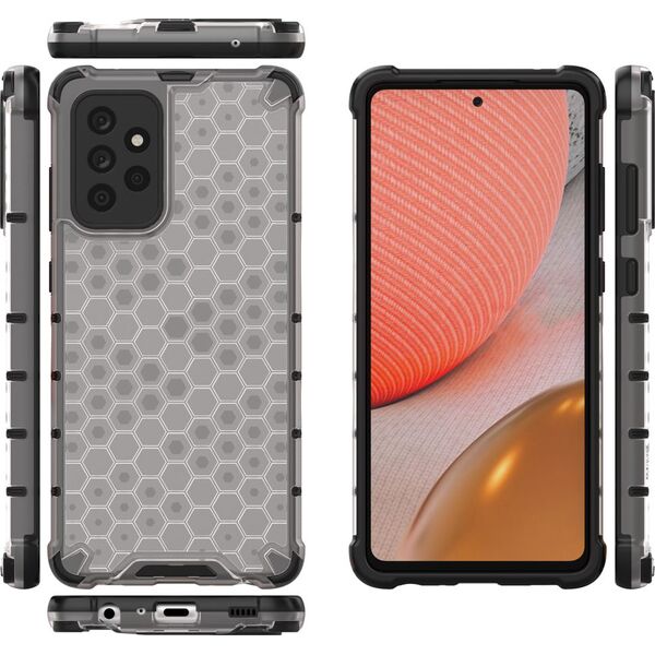 Hurtel Honeycomb etui pancerny pokrowiec z żelową ramką Samsung Galaxy A72 4G przezroczysty 8588920 9111201925533