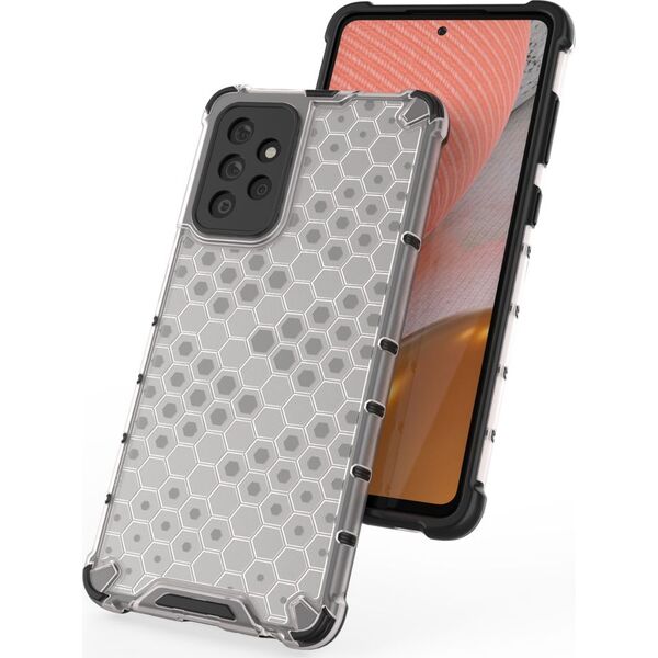 Hurtel Honeycomb etui pancerny pokrowiec z żelową ramką Samsung Galaxy A72 4G przezroczysty 8588920 9111201925533