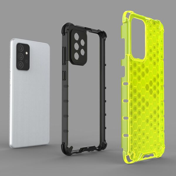 Hurtel Honeycomb etui pancerny pokrowiec z żelową ramką Samsung Galaxy A72 4G przezroczysty 8588920 9111201925533
