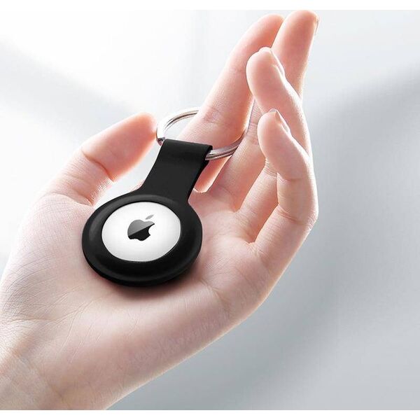 Crong Crong Silicone Case with Key Ring Brelok do Apple AirTag (czarny) 8603903 5907731987905