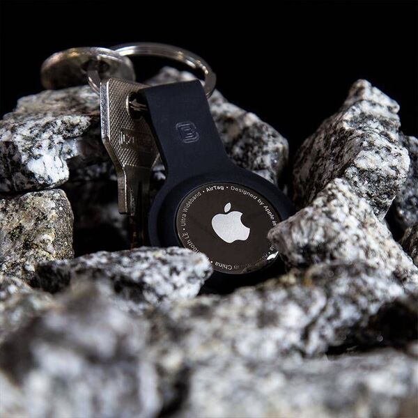 Crong Crong Silicone Case with Key Ring Brelok do Apple AirTag (czarny) 8603903 5907731987905