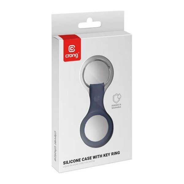 Crong Crong Silicone Case with Key Ring Brelok do Apple AirTag (granatowy) 8603904 5907731987912