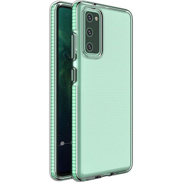 Hurtel Spring Case pokrowiec żelowe etui z kolorową ramką do Samsung Galaxy A72 4G miętowy 8616287 9111201930179