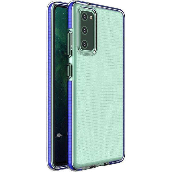 Hurtel Spring Case pokrowiec żelowe etui z kolorową ramką do Samsung Galaxy A72 4G ciemnoniebieski 8616289 9111201930193