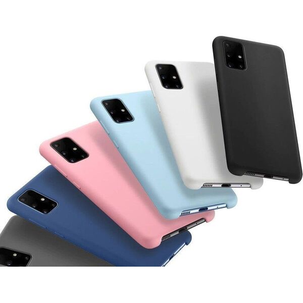 Hurtel Silicone Case elastyczne silikonowe etui pokrowiec Samsung Galaxy A72 4G ciemnoniebieski 8616357 9111201931756