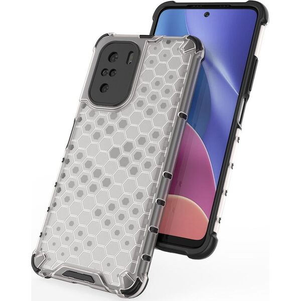 Hurtel Honeycomb etui pancerny pokrowiec z żelową ramką Xiaomi Redmi K40 Pro+ / K40 Pro / K40 / Poco F3 zielony 8616362 9111201932111