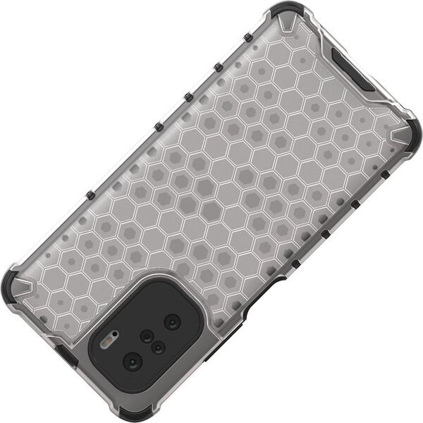 Hurtel Honeycomb etui pancerny pokrowiec z żelową ramką Xiaomi Redmi K40 Pro+ / K40 Pro / K40 / Poco F3 przezroczysty 8616364 9111201932135