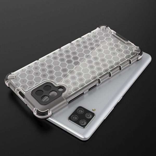 Hurtel Honeycomb etui pancerny pokrowiec z żelową ramką Samsung Galaxy A42 5G zielony 8616372 9111201932234