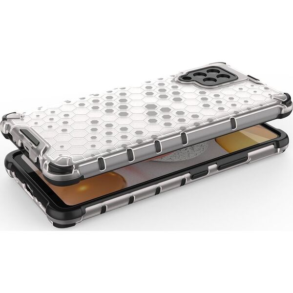 Hurtel Honeycomb etui pancerny pokrowiec z żelową ramką Samsung Galaxy A42 5G zielony 8616372 9111201932234